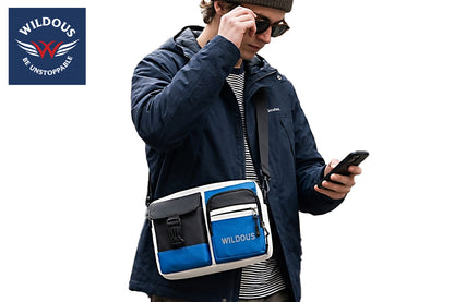 Wildous Axis Messenger Bag – Black & Blue