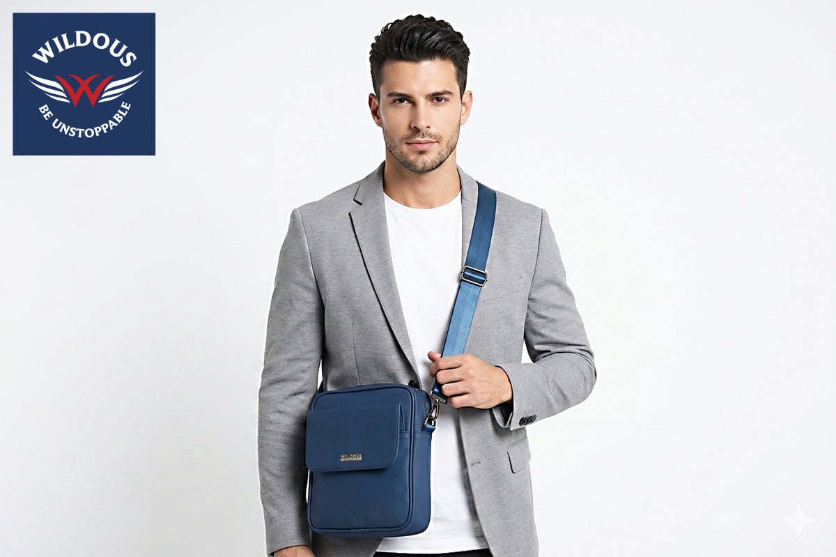 Wildous Swift Sling Bag | Compact, Stylish & Convenient side bag Navy