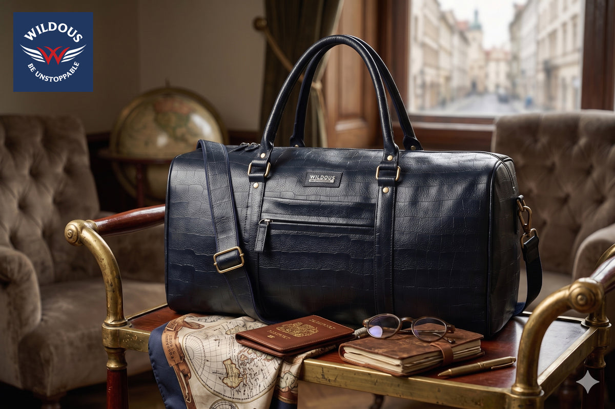 Wildous Smith Premium Duffle Bag, Travel, Gym & Weekend 31L Bag For Men & Women