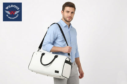 Wildous Ridge Premium Duffle Bag | Spacious Travel & Gym Bag Black
