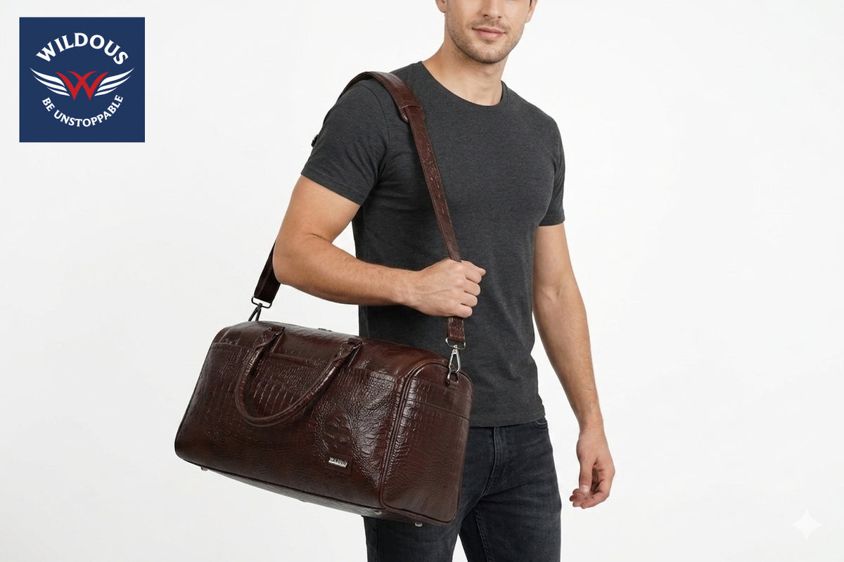 Wildous Altro Duffle Bag Spacious 31L Travel & Everyday Carry Bag For Men & Women Navy