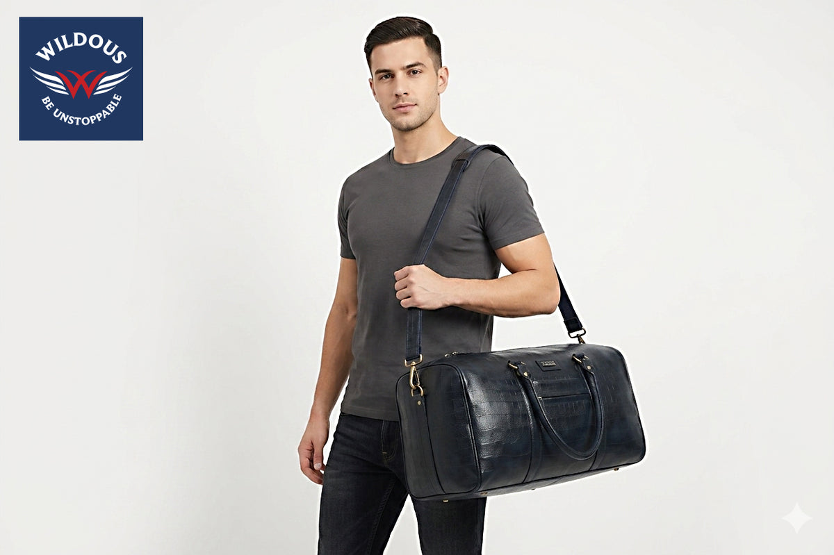 Wildous Smith Premium Duffle Bag, Travel, Gym & Weekend 31L Bag For Men & Women
