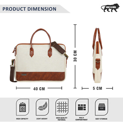 Wildous Timberline Professional Smart Messenger Laptop Bag Black/White