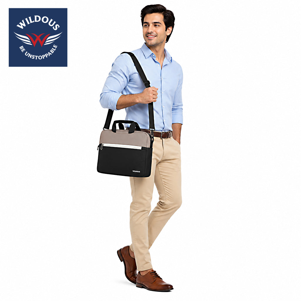 Wildous Soro Messenger Laptop Bag For Men & Women Red/Blue