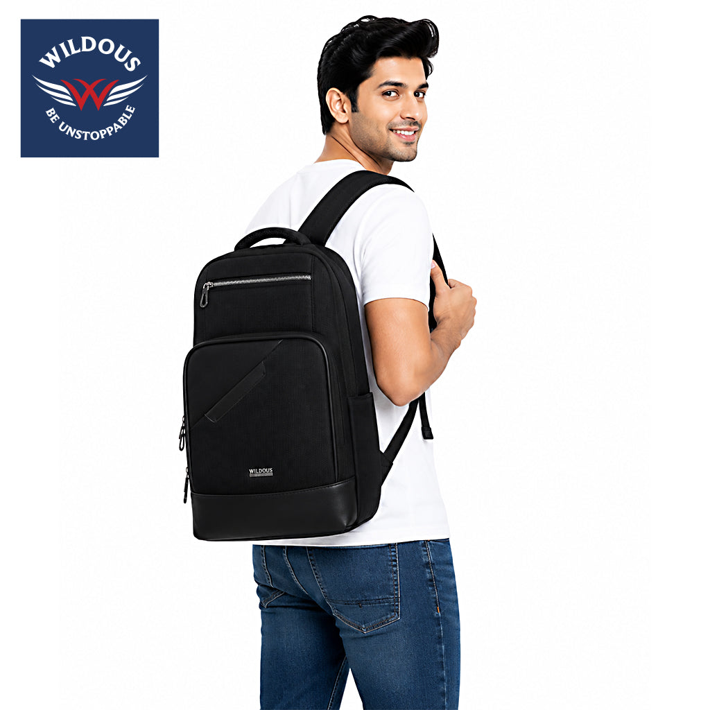 Wildous Velcro Premium Laptop Backpack – Spacious, Organized & Built for Professionals