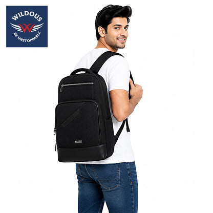 Wildous Velcro Premium Laptop Backpack – Spacious, Organized & Built for Professionals