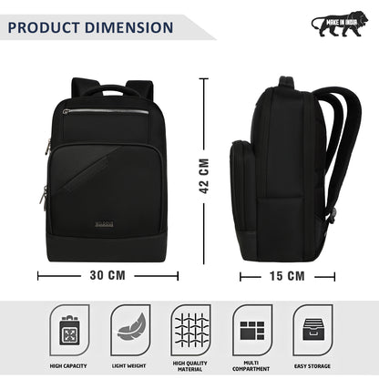 Wildous Velcro Premium Laptop Backpack – Spacious, Organized & Built for Professionals