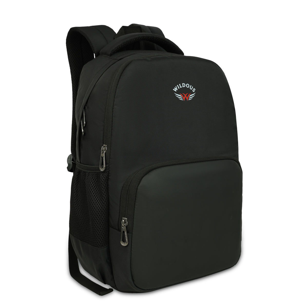 Wildous Flux Laptop Backpack | 15.6 Inch Laptop Compatible | Black