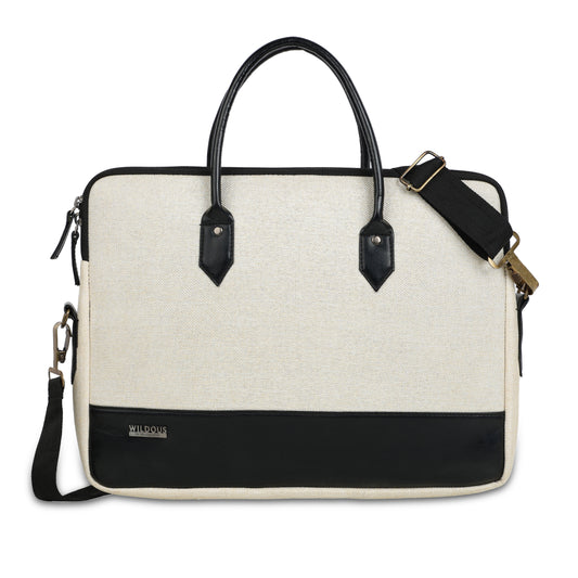 Wildous Timberline Professional Smart Messenger Laptop Bag Black/White