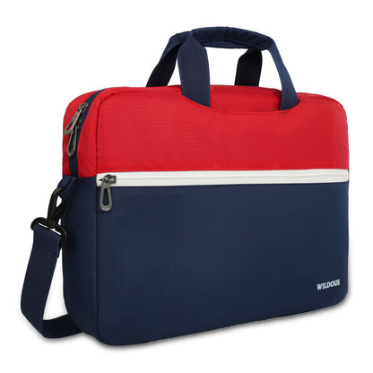 Wildous Soro Messenger Laptop Bag For Men & Women Red/Blue