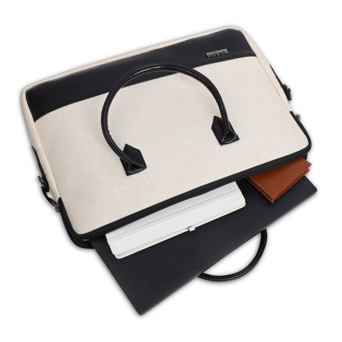 Wildous Timberline Professional Smart Messenger Laptop Bag Black/White