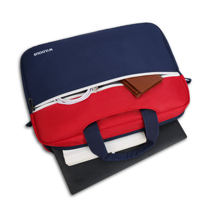 Wildous Soro Messenger Laptop Bag For Men & Women Red/Blue