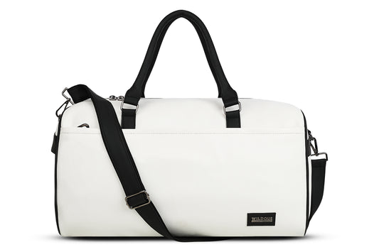 Wildous Ridge Premium Duffle Bag | Spacious Travel & Gym Bag White