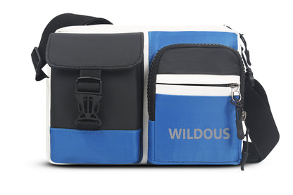 Wildous Axis Messenger Bag – Black & Blue
