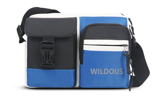 Wildous Axis Messenger Bag – Black & Blue