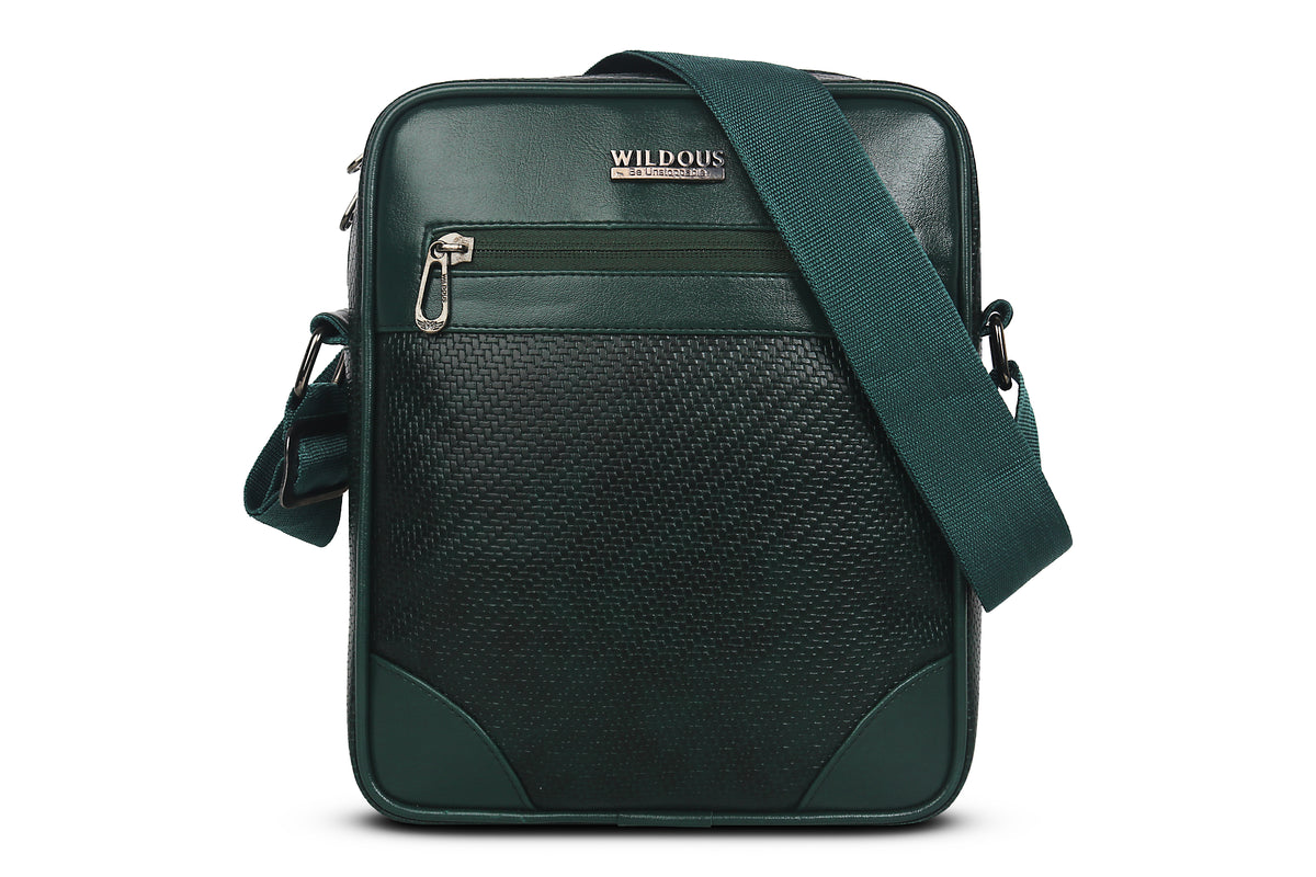 Wildous Slingo Premium Sling Bag Compact Crossbody Bag for Men & Women  Green