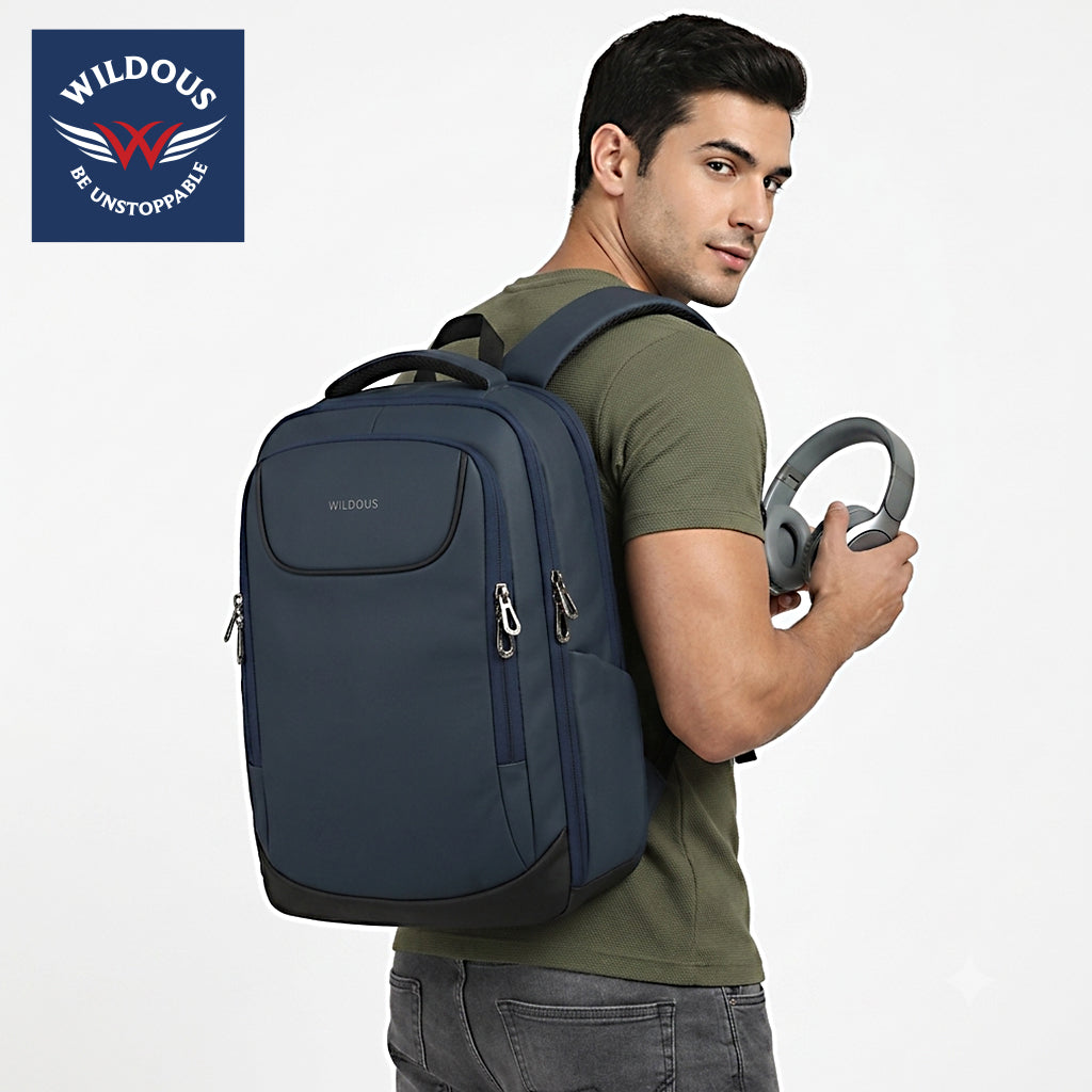 Wildous Voltra Premium Laptop Backpack | 30 L | 3 Compartments Black