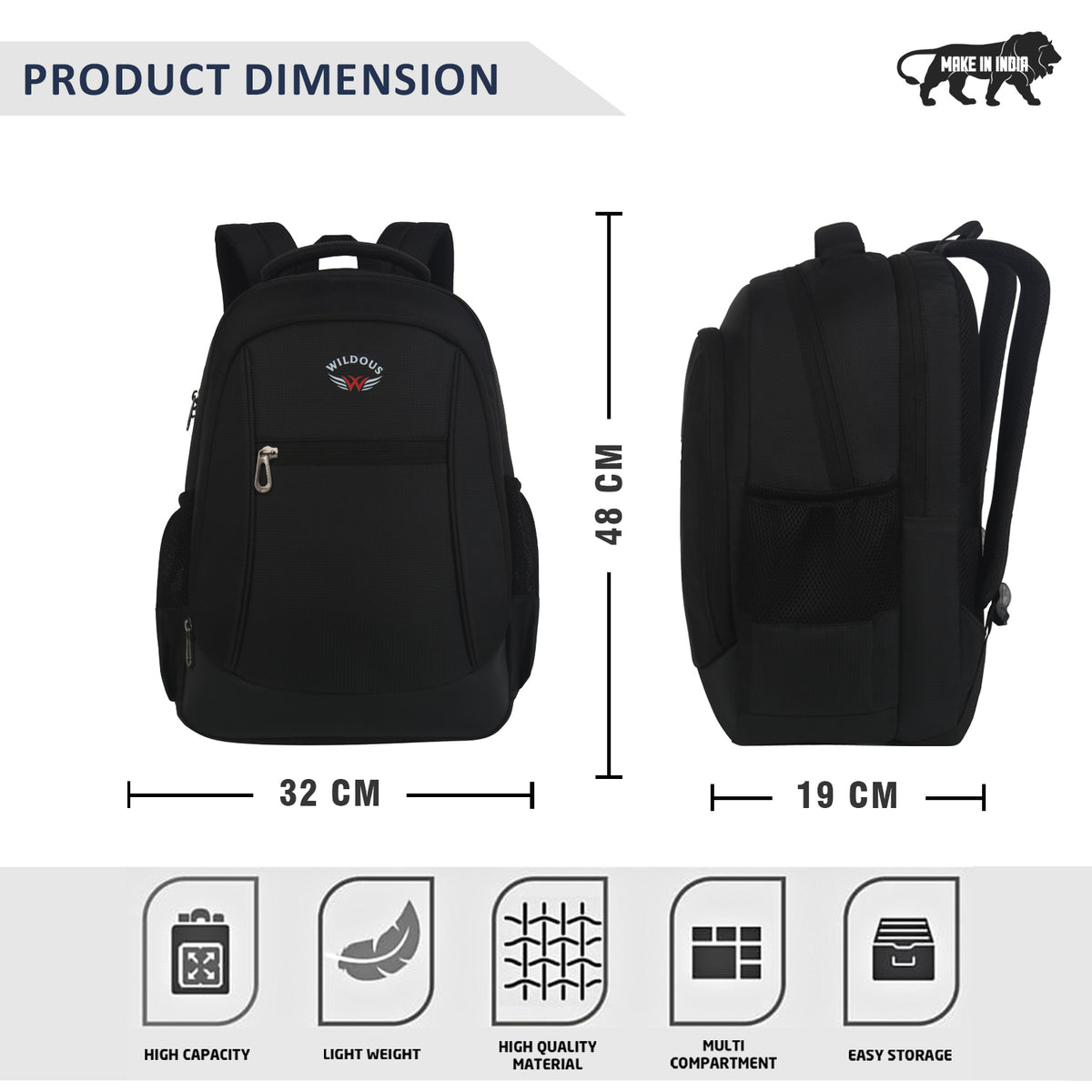 Wildous Genus 15.6 Inc Laptop Backpack 29 L Navy