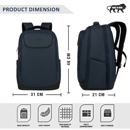 Wildous Voltra Premium Laptop Backpack | 30 L | 3 Compartments Black
