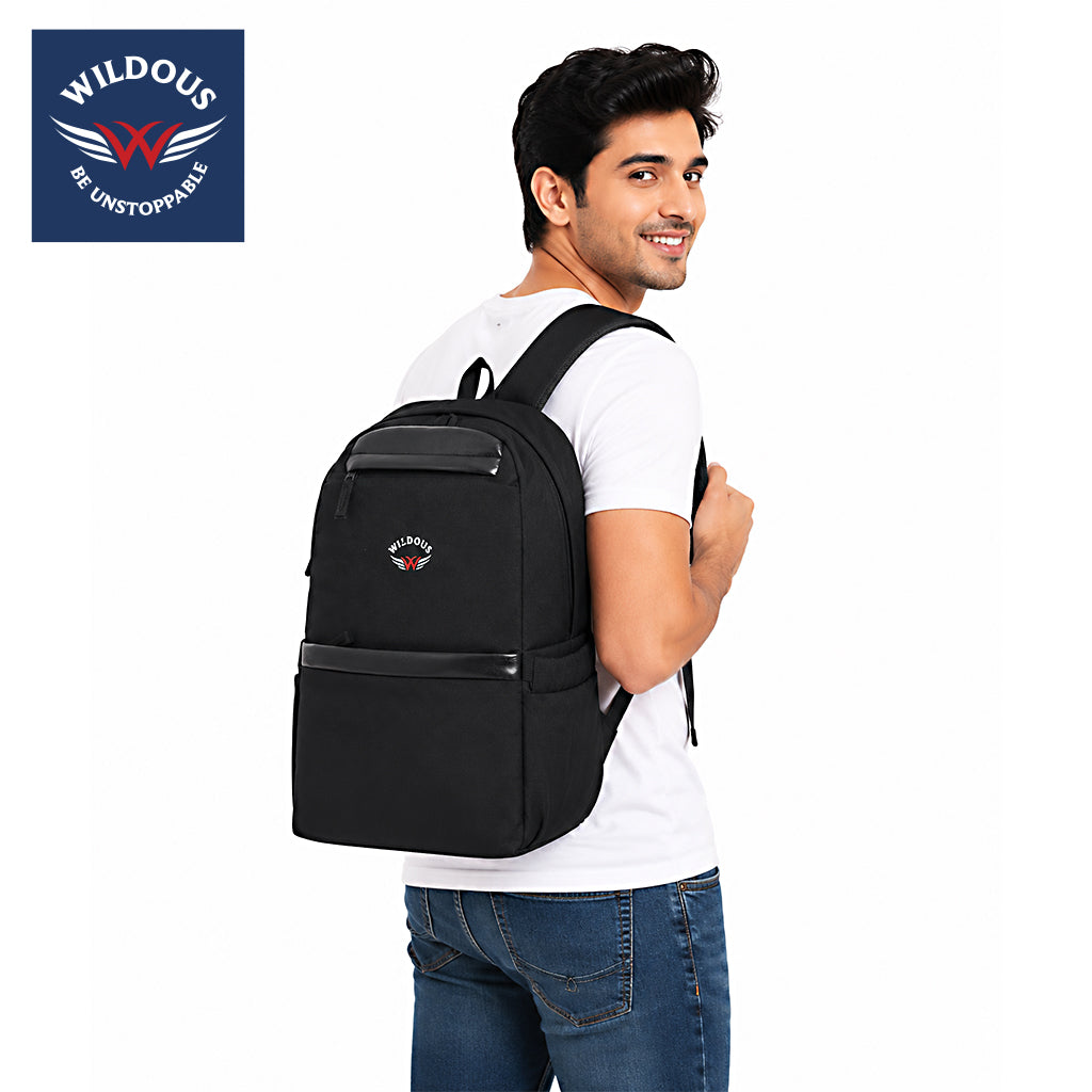 Wildous Vent Spacious & Functional Laptop Back Black