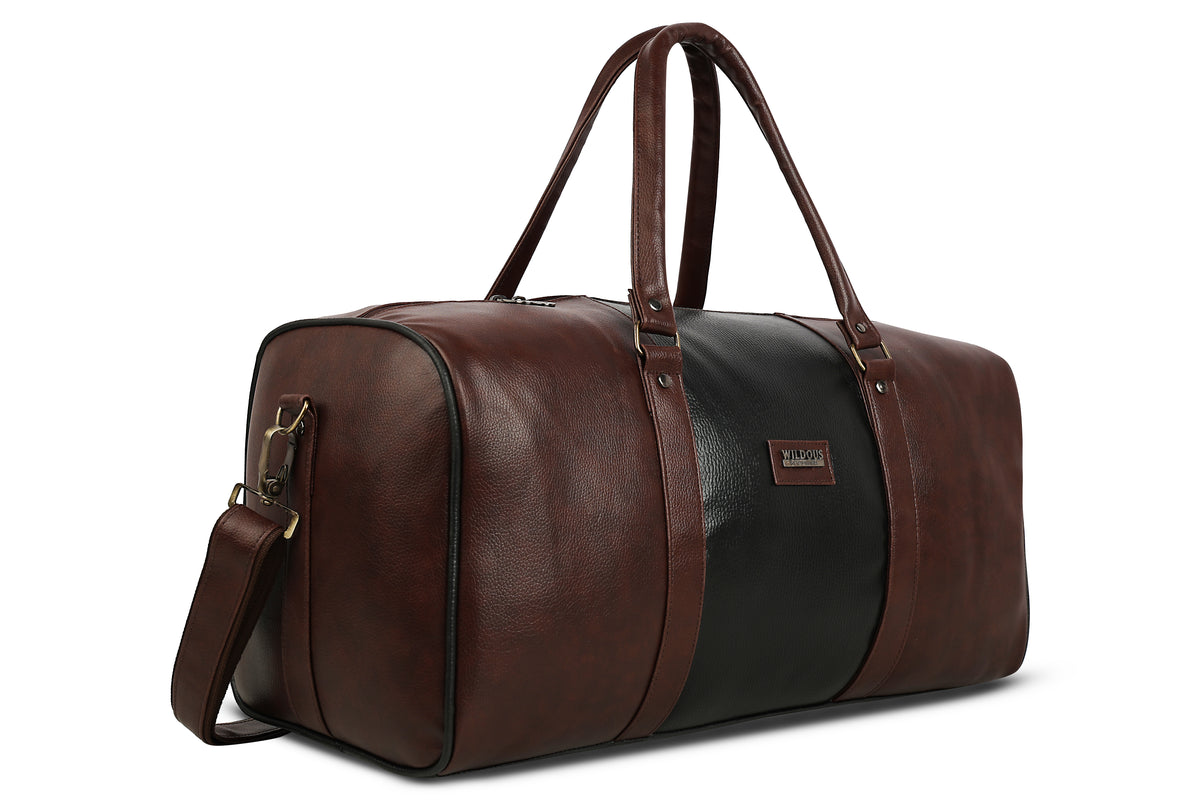 Wildous Orin 31 Litre Spacious Duffle Bag | Travel & Gym Bag Brown & Tan