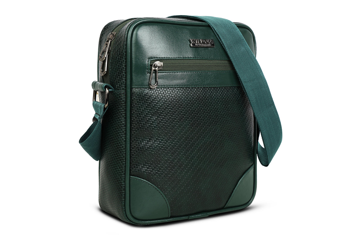 Wildous Slingo Premium Sling Bag Compact Crossbody Bag for Men & Women  Green