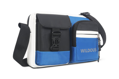 Wildous Axis Messenger Bag – Black & Blue