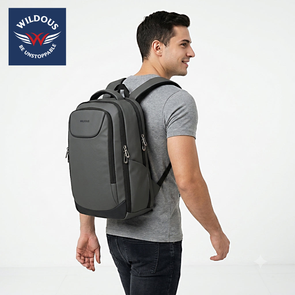 Wildous Voltra Premium Laptop Backpack | 30 L | 3 Compartments Black