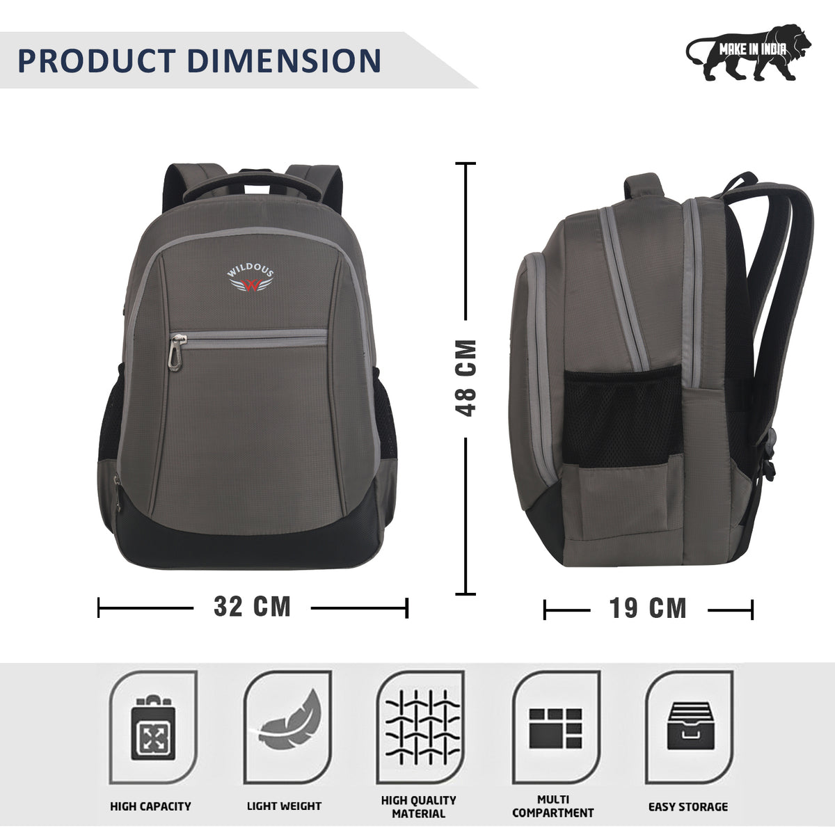 Wildous Genus 15.6 Inc Laptop Backpack 29 L Navy