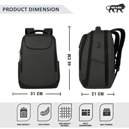 Wildous Voltra Premium Laptop Backpack | 30 L | 3 Compartments Black