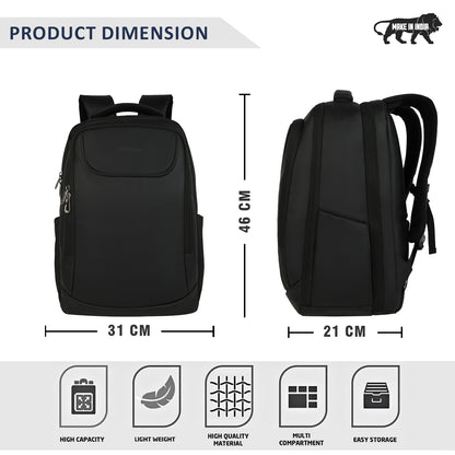 Wildous Voltra Premium Laptop Backpack | 30 L | 3 Compartments Black