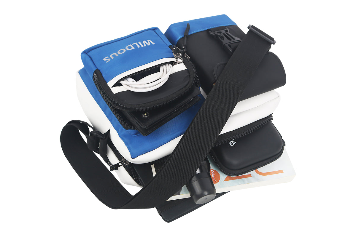 Wildous Axis Messenger Bag – Black & Blue