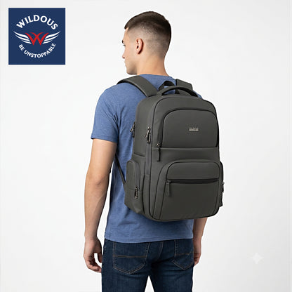 Wildous Gravix 15.6 Ich Laptop Backpack For men & Women Black