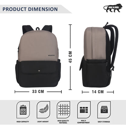 Wildous Axel Laptop Backpack – 15.6 Inch | Green & Grey