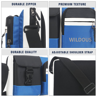 Wildous Axis Messenger Bag – Black & Blue