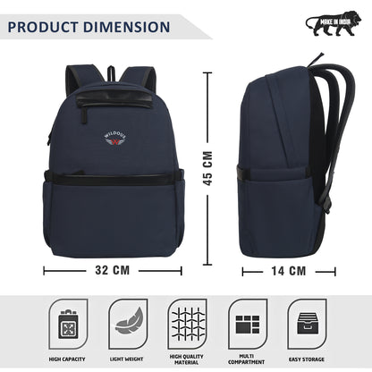 Wildous Vent Spacious & Functional Laptop Back Black