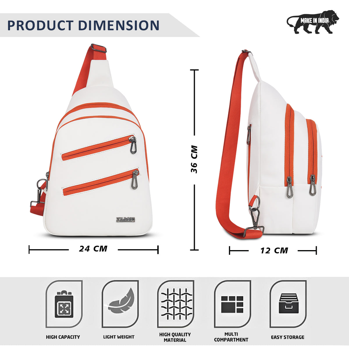 Wildous Loop Sling Bag Orange