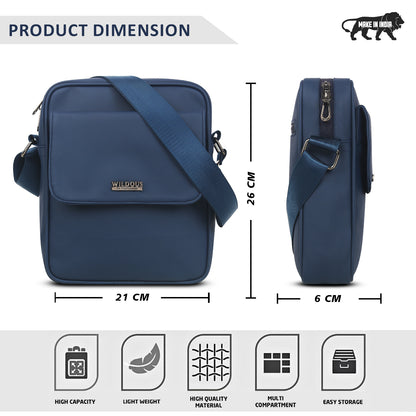 Wildous Swift Sling Bag | Compact, Stylish & Convenient side bag Navy