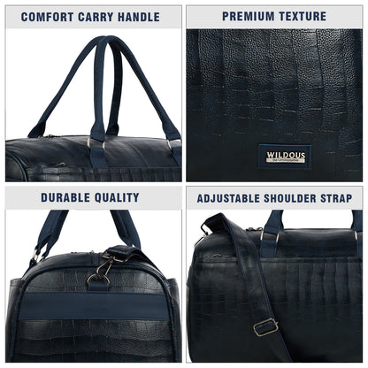 Wildous Altro Duffle Bag Spacious 31L Travel & Everyday Carry Bag For Men & Women Navy