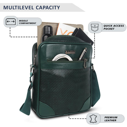 Wildous Slingo Premium Sling Bag Compact Crossbody Bag for Men & Women  Green