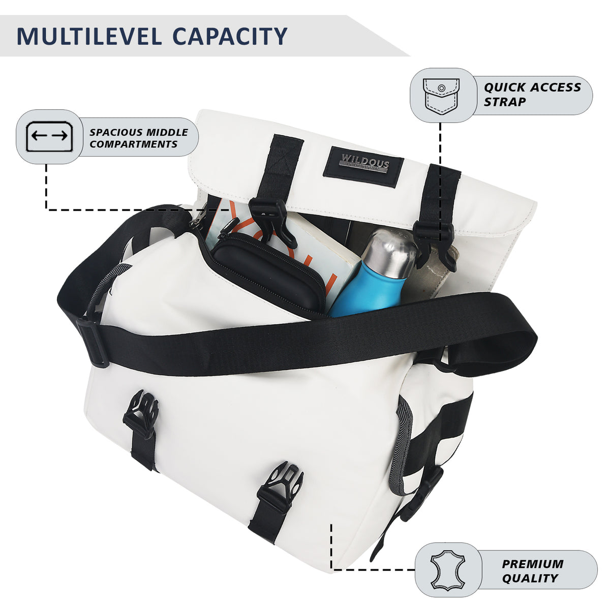 Wildous Drift Pack Sling Bag – Black