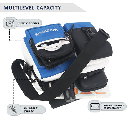Wildous Axis Messenger Bag – Black & Blue