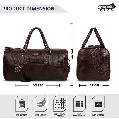 Wildous Smith Premium Duffle Bag, Travel, Gym & Weekend 31L Bag For Men & Women