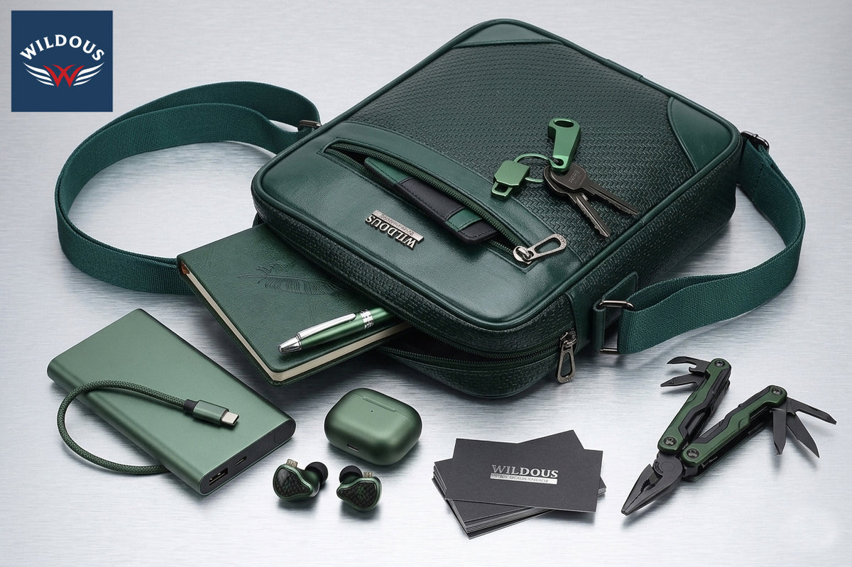 Wildous Slingo Premium Sling Bag Compact Crossbody Bag for Men & Women  Green