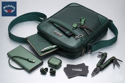 Wildous Slingo Premium Sling Bag Compact Crossbody Bag for Men & Women  Green
