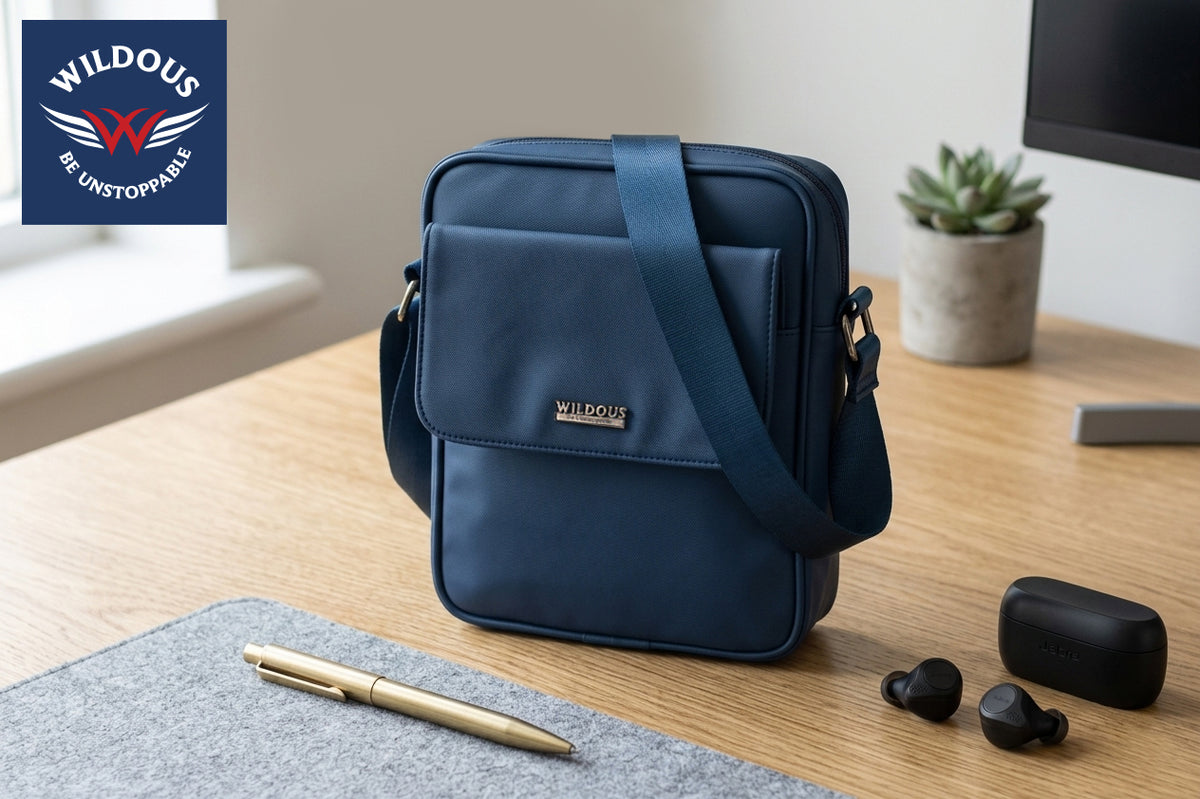 Wildous Swift Sling Bag | Compact, Stylish & Convenient side bag Navy