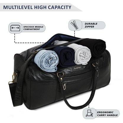 Wildous Smith Premium Duffle Bag, Travel, Gym & Weekend 31L Bag For Men & Women