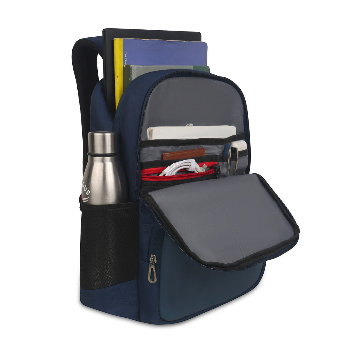 Wildous Flux Laptop Backpack | 15.6 Inch Laptop Compatible | Black