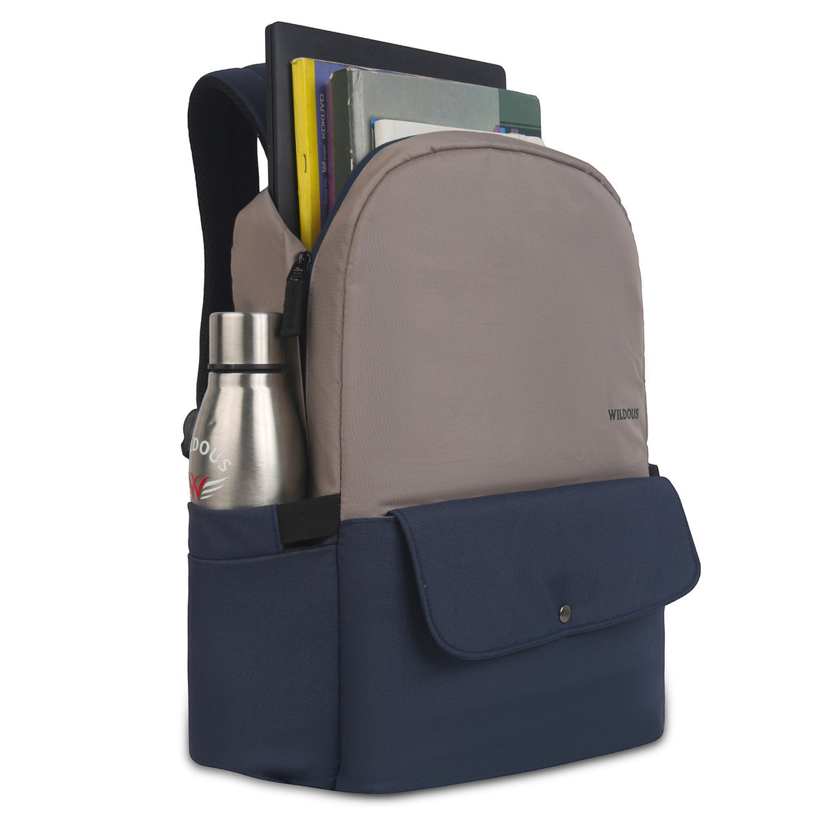 Wildous Axel Laptop Backpack – 15.6 Inch | Green & Grey