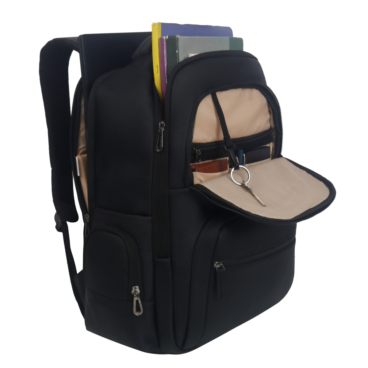 Wildous Gravix 15.6 Ich Laptop Backpack For men & Women Black